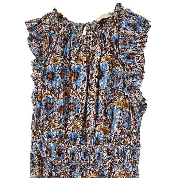 Ulla Johnson Orla Floral Romper in Caspia - Picture 9 of 16